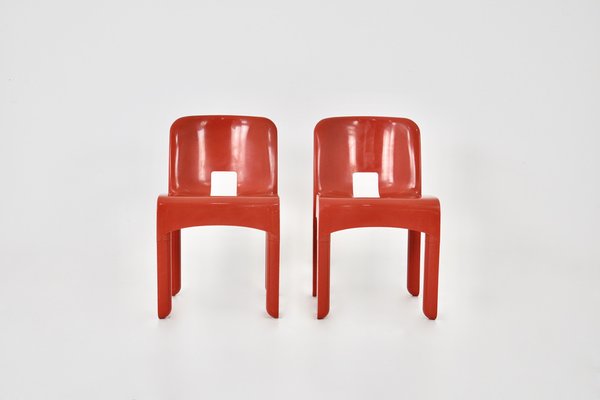 Model 4867 Chairs by Joe Colombo for Kartell, 1970s, Set of 2-HFM-1734112