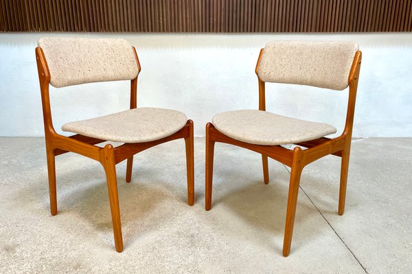 Model 49 Dining Chairs in Teak by Erik Buch for O.D. Møbler, Denmark, 1960s, Set of 4-JP-1374895