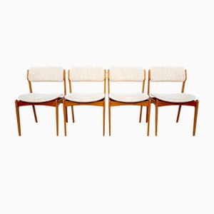 Model 49 Dining Chairs in Teak by Erik Buch for O.D. Møbler, Denmark, 1960s, Set of 4-JP-1374895