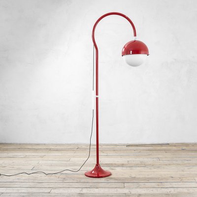 Model 5055 Red Metal Ground Lamp with Ups and Down System by Luigi Bandini Buti for Kartell-FWM-1355348