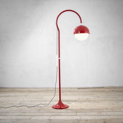 Model 5055 Red Metal Ground Lamp with Ups and Down System by Luigi Bandini Buti for Kartell-FWM-1355348