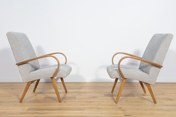 Model 53 Armchairs by Jaroslav Smidek for Ton, 1960s, Set of 2-NIT-1438324