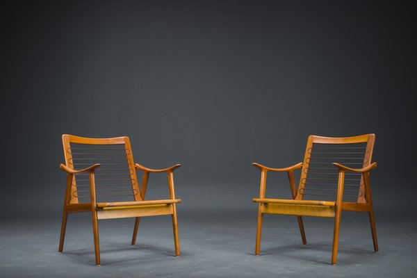 Model 563 Chairs by Fredrik Kayser for Vatne Lenestolfabrikk, Norway, 1960s, Set of 2-ZZH-1721065