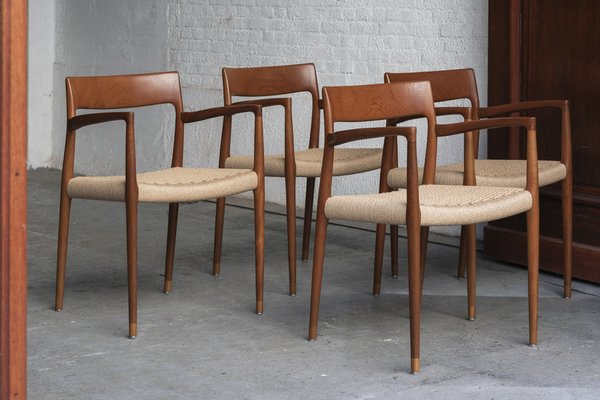 Model 57 Dining Chairs by Niels O. Moller for J.L. Møllers, Denmark, 1960s, Set of 4-GNT-1815234