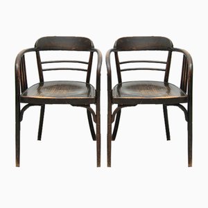 Model 6093 Chairs in Beech by Jacob & Josef Kohn, Vienna, Austria, 1890s, Set of 2-ZE-1763337