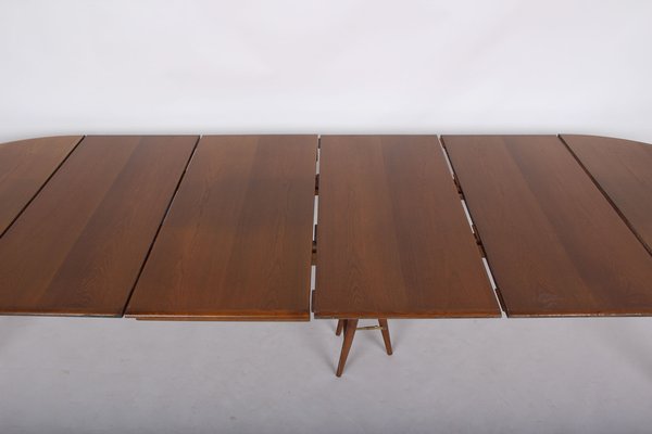 Model 62 Round Dining Table by Henning Kjærnulf for Sorø Stolefabrik, 1960s-DQ-1386135