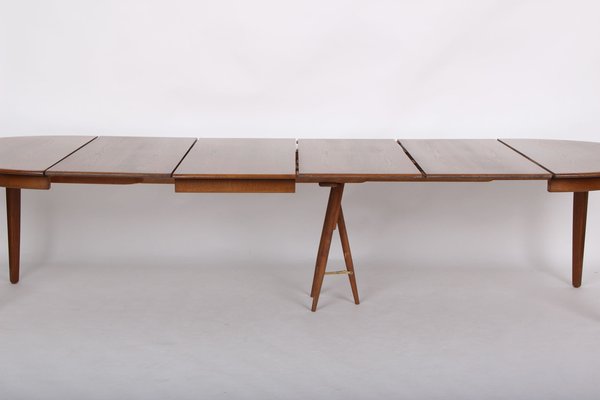 Model 62 Round Dining Table by Henning Kjærnulf for Sorø Stolefabrik, 1960s-DQ-1386135