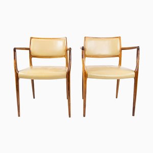 Model 65 Rosewood Armchairs by N.O. Moeller, 1960s, Set of 2-UY-838852