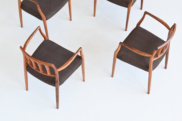 Model 66 Armchairs in Rosewood by Niels Otto Møller for J.L. Møllers, 1970s, Set of 4-BXV-1791751