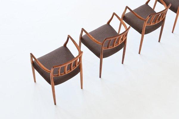 Model 66 Armchairs in Rosewood by Niels Otto Møller for J.L. Møllers, 1970s, Set of 4-BXV-1791751