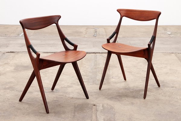 Model 71 Dining Chairs by Arne Hovmand Olsen for Mogens Kold, 1960s, Set of 8-EZZ-1783328