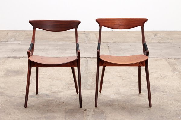 Model 71 Dining Chairs by Arne Hovmand Olsen for Mogens Kold, 1960s, Set of 8-EZZ-1783328