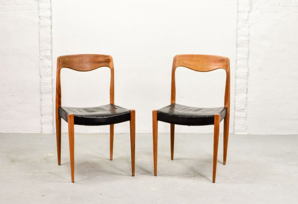 Model 71 Dining Chairs by Niels Otto Møller, 1950s, Set of 4-IXC-808625