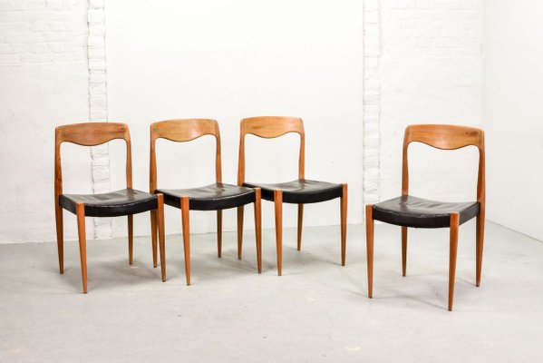 Model 71 Dining Chairs by Niels Otto Møller, 1950s, Set of 4-IXC-808625