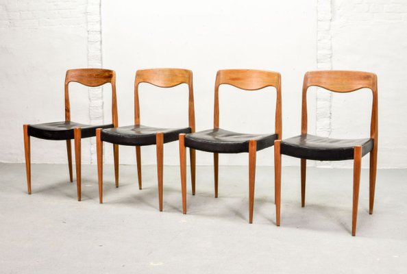 Model 71 Dining Chairs by Niels Otto Møller, 1950s, Set of 4-IXC-808625