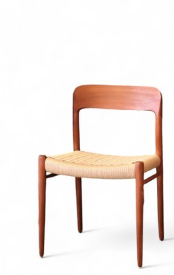 Model 75 Chair in Teak and New Wicker Seat by Niels Otto Møller for J.L. Møllers, 1950s-BPJ-2020028