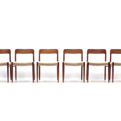 Model 75 Chairs by Niels Möller, 1960s, Set of 6-XID-1261672