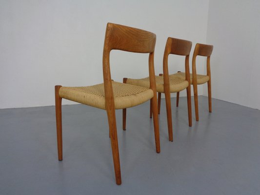 Model 77 Dining Chair in Teak and Papercord by Niels Otto Møller for J.L. Møllers, 1960s-RDW-1382389