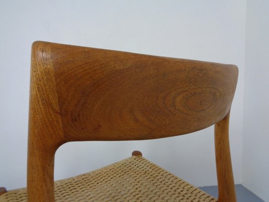 Model 77 Dining Chair in Teak and Papercord by Niels Otto Møller for J.L. Møllers, 1960s-RDW-1382389