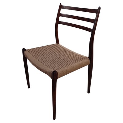 Model 78 Rosewood Dining Chair with Papercord from J.L. Møllers, 1960s-VVO-1973820