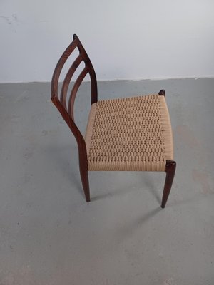 Model 78 Rosewood Dining Chair with Papercord from J.L. Møllers, 1960s-VVO-1973820