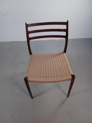 Model 78 Rosewood Dining Chair with Papercord from J.L. Møllers, 1960s-VVO-1973820