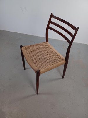 Model 78 Rosewood Dining Chair with Papercord from J.L. Møllers, 1960s-VVO-1973820