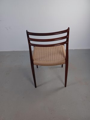 Model 78 Rosewood Dining Chair with Papercord from J.L. Møllers, 1960s-VVO-1973820