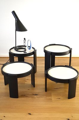 Model 780 Nesting Tables by Gianfranco Frattini for Cassina, 1960s, Set of 4-OV-783366