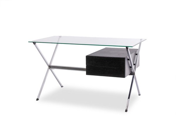 Model 80 Desk in Chromed Steel and Glass by Franco Albini, 1949-CEJ-1812120