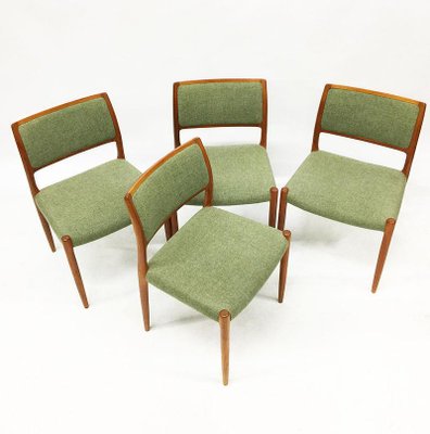 Model 80 Dining Chairs by Niels Otto Møller for J. L. Møller-Højbjerg, Denmark, Set of 4-UCH-1224467