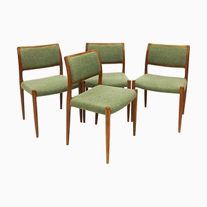 Model 80 Dining Chairs by Niels Otto Møller for J. L. Møller-Højbjerg, Denmark, Set of 4-UCH-1224467