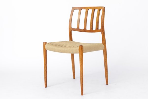 Model 83 Dining Chair with Paper Cord Seat by Niels Moller, 1970s-DOM-1772689