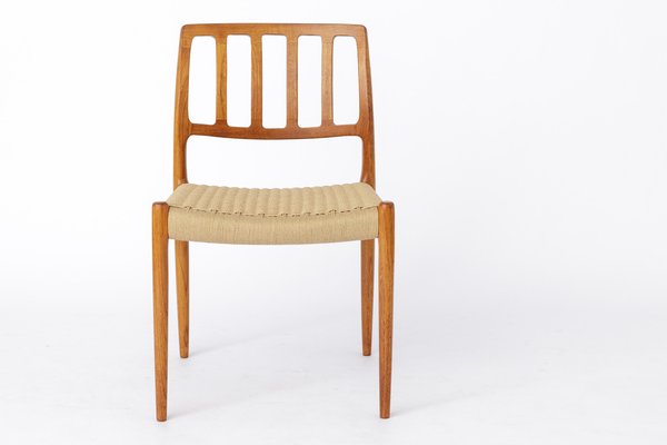 Model 83 Dining Chair with Paper Cord Seat by Niels Moller, 1970s-DOM-1772689