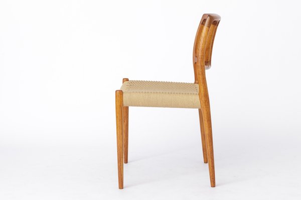 Model 83 Dining Chair with Paper Cord Seat by Niels Moller, 1970s-DOM-1772689