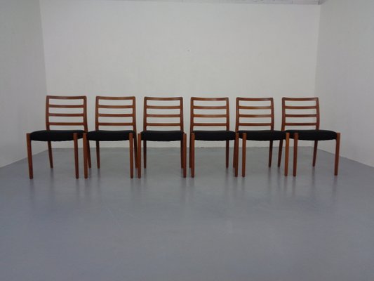 Model 85 Teak Dining Chairs by Niels Otto Møller for J. L. Møllers, 1960s, Set of 6-RDW-1377340