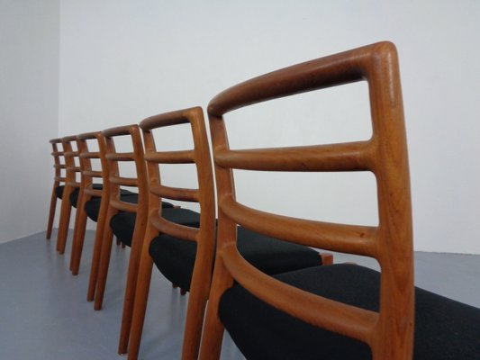 Model 85 Teak Dining Chairs by Niels Otto Møller for J. L. Møllers, 1960s, Set of 6-RDW-1377340