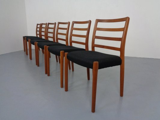 Model 85 Teak Dining Chairs by Niels Otto Møller for J. L. Møllers, 1960s, Set of 6-RDW-1377340