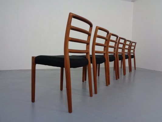 Model 85 Teak Dining Chairs by Niels Otto Møller for J. L. Møllers, 1960s, Set of 6-RDW-1377340