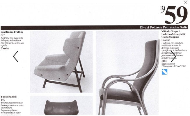 Model 877 Wingback Armchair by Gianfranco Frattini for Cassina, 1959-PDW-1397004