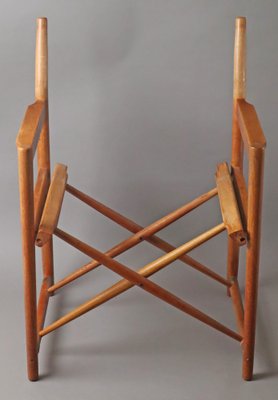 Model 903 Foldable Chair in Saddle Leather and Oak by Kurt Culetto for Horgenglarus, 1960s-ESB-1795879