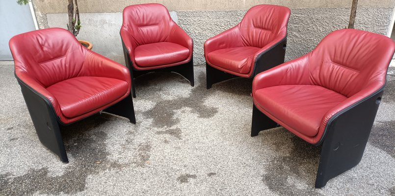 Model Avus Armchair in Red Leather by Konstantin Grcic for Plank, 2013-OHK-1257412