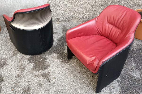 Model Avus Armchair in Red Leather by Konstantin Grcic for Plank, 2013-OHK-1257412