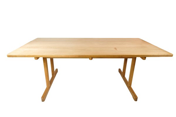 Model C18 Shaker Dining Table in Soap-Treated Oak by Børge Mogensen, 1960s-UY-1425717