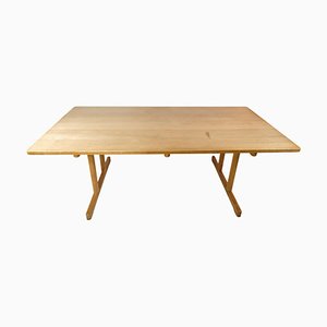 Model C18 Shaker Dining Table in Soap-Treated Oak by Børge Mogensen, 1960s-UY-1425717