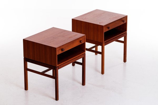 Model Casino Bedside Tables by Sven Engström & Gunnar Myrstrand, 1960s, Set of 2-QU-1706900