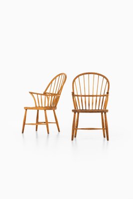 Model CH 18A Windsor Dining Chairs by Frits Henningsen for Carl Hansen & Son, 1940s, Set of 6-SC-593305