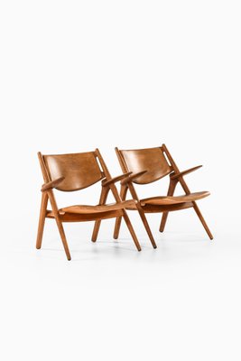 Model Ch-28 Easy Chairs by Hans Wegner for Carl Hansen & Son, Denmark, Set of 2-SC-948010