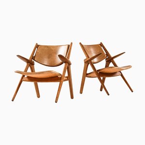 Model Ch-28 Easy Chairs by Hans Wegner for Carl Hansen & Son, Denmark, Set of 2-SC-948010