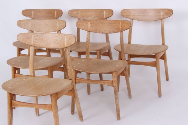 Model CH30 Oak Chairs by Carl Hansen & Son for Carl Hansen & Søn, 1968, Set of 6-DQ-2022681